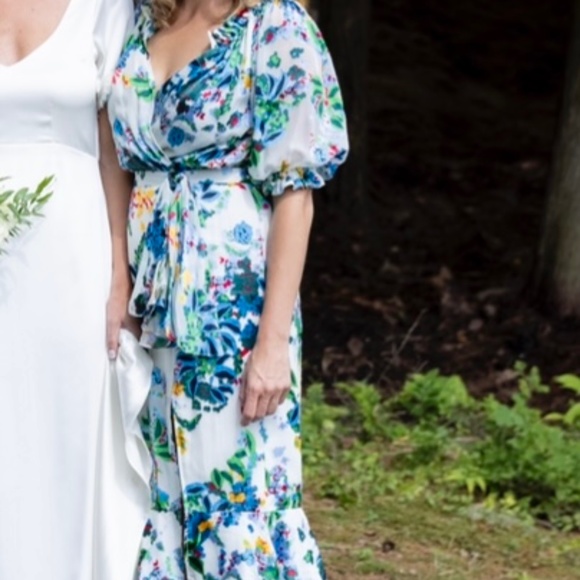 Saloni Olivia wrap effect floral print - Picture 5 of 5